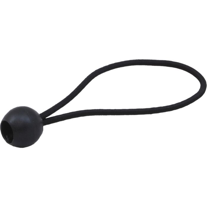 Keeper Ball End Bungee Cord, 8 in L, Rubber, Black