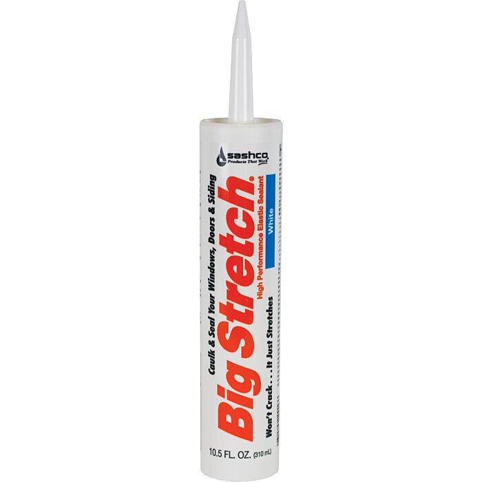 Sashco Big Stretch Acrylic Elastomeric Caulk (White) 10.5 oz