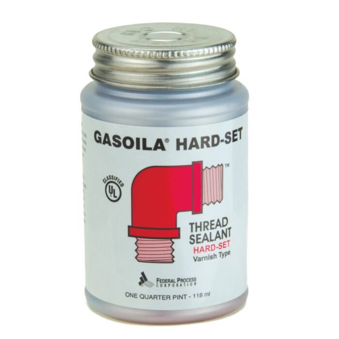 Gasoila 1/4 pt Brush-Top Can Liquid Hard Setting Thread Sealant