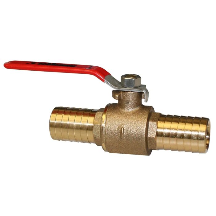 Merrill 1 x 1 in Insert Barb x Insert Barb Brass/SS Insert Ball Valve