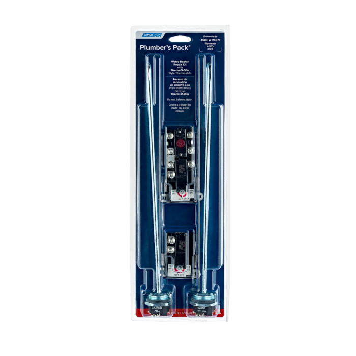 Camco Manufacturing Plumber's Pack-TOD T-stats 4500W 240V HWD Elements, Clam