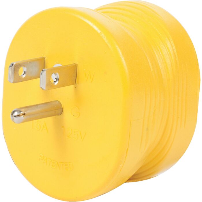 Camco Manufacturing Power Grip 15A Male to 30A Female RV Plug Adapter