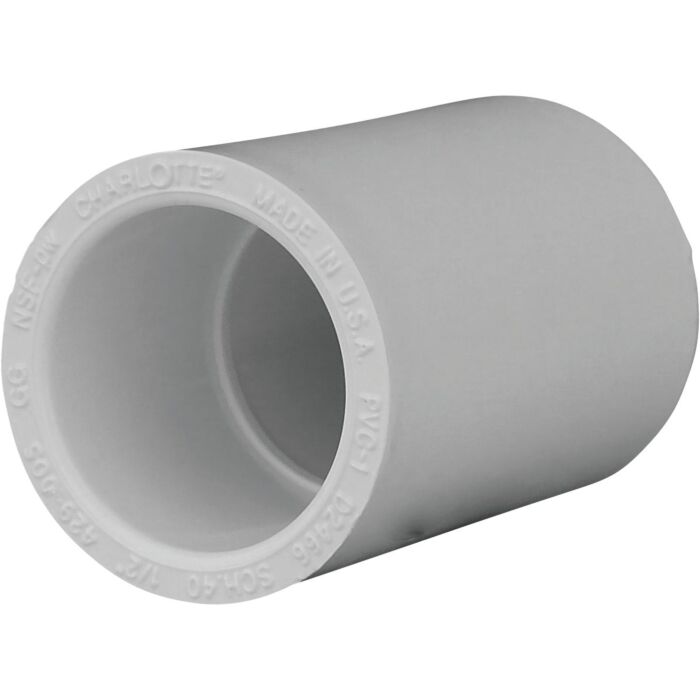 Charlotte Pipe 1/2 In. Sch. 40 PVC Coupling 