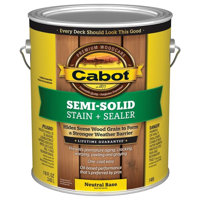 Cabot Semi-Solid Stain + Sealer (Neutral) 1 gal