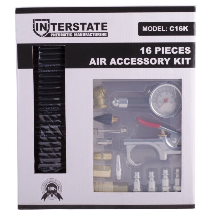 American General Tool Air Accessory Kit 16 Pc