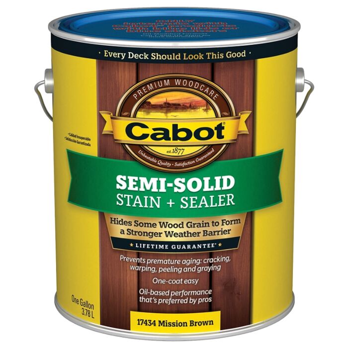 Cabot Semi-Solid Stain + Sealer (Mission Brown) 1 gal