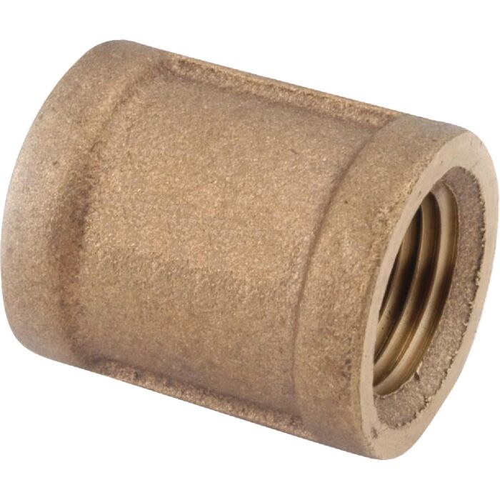 Anderson Metals Threaded Red Brass Coupling - 1/8 in.