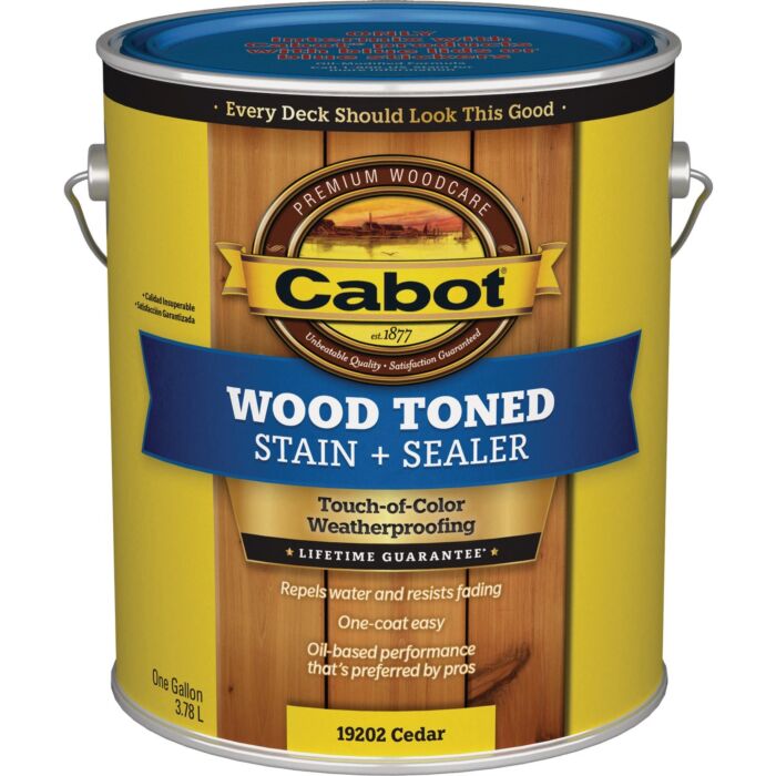 Cabot Wood Toned Stain + Sealer VOC (Cedar) 1 gal