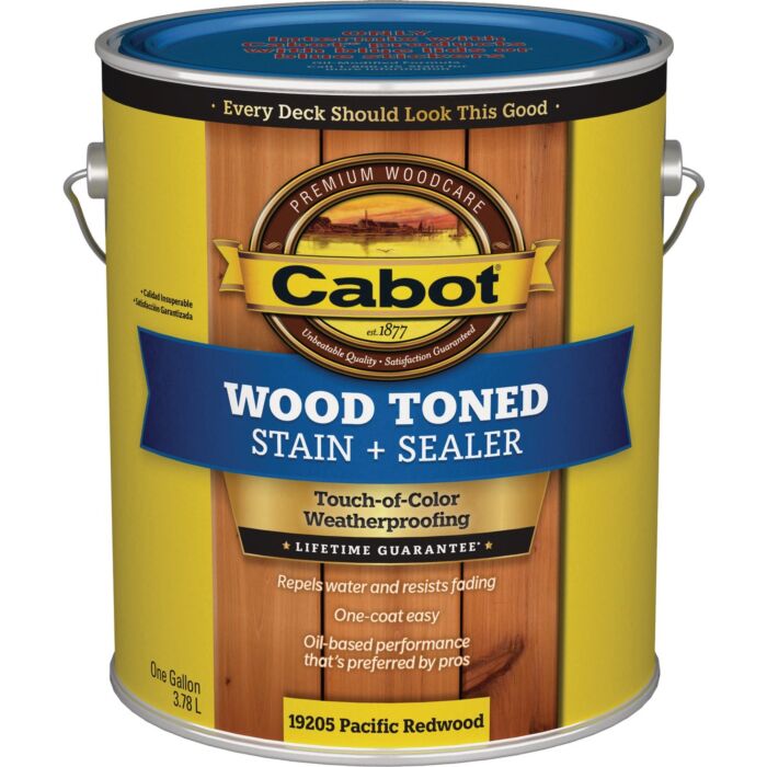 Cabot Wood Toned Stain + Sealer VOC (Pacific Redwood) 1 gal