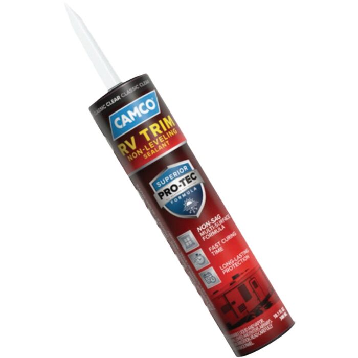 Camco Manufacturing Camco Pro-Tec RV Non-Sag Sealant with WeatherGuard Protection, Clear