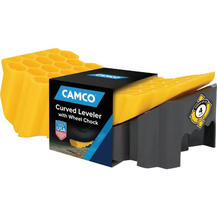 Camco Manufacturing Curved Leveler and Wheel Chock