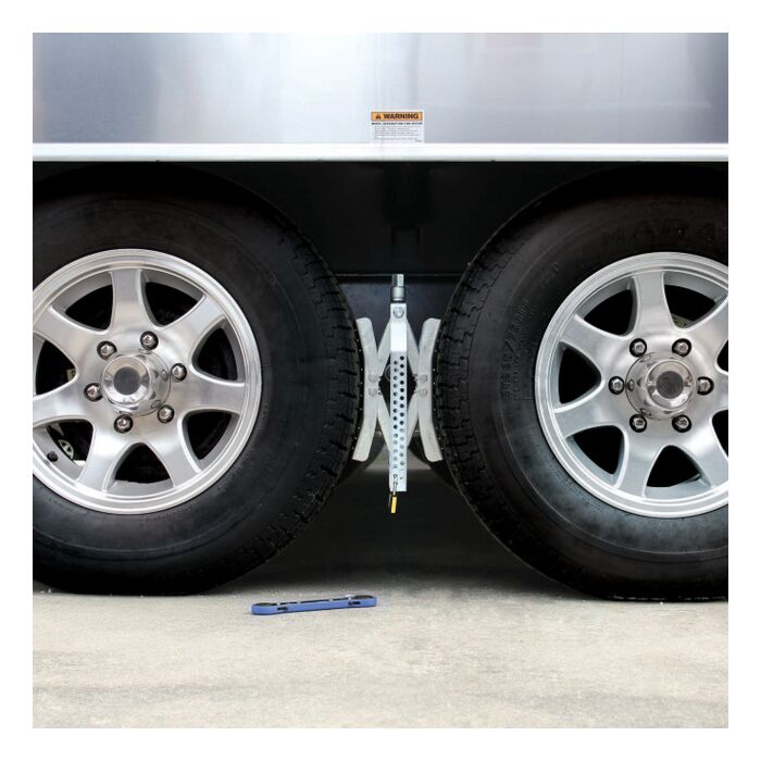 Camco Manufacturing Camco EazLift 10 In. Metal Wheel Stop with Wrench and Lock