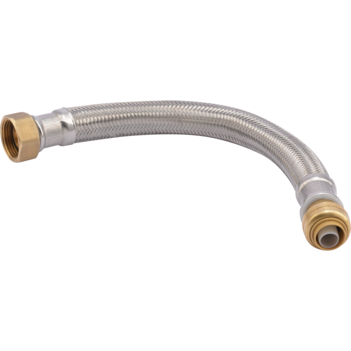 SHARKBITE SharkBite 1/2" X 3/4" FIP, 12" Stainless Steel Braided Water Heater Connector