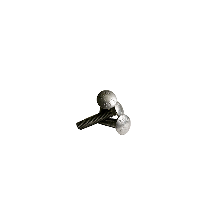 5/8"-11 x 5" Carriage Bolt, Coarse Thread, Zinc 