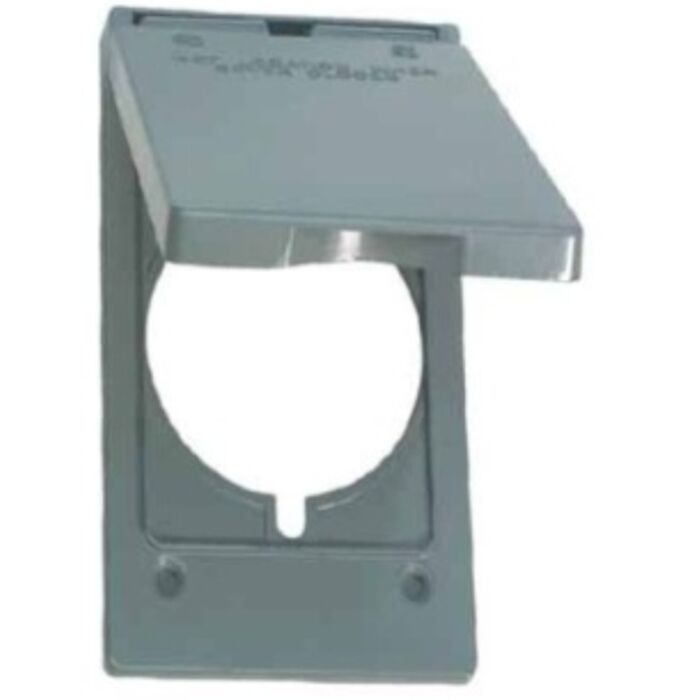 BWF® 4-9/16 in 2-13/16 in Gray Power Outlet Cover