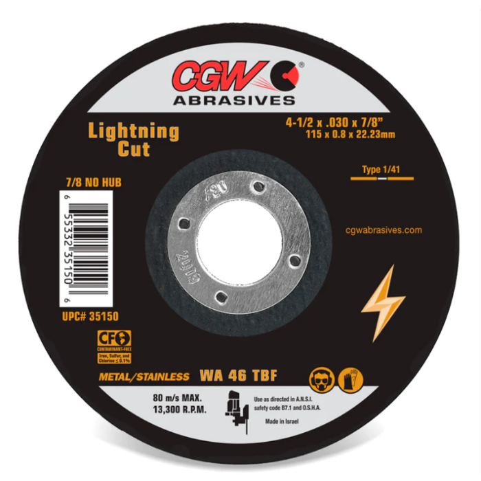 CGW Lightning Cut Wheel 4.5x.030x7/8