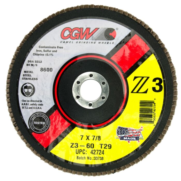 CGW 7 in 7/8 in Type 29/Conical Flap Disc