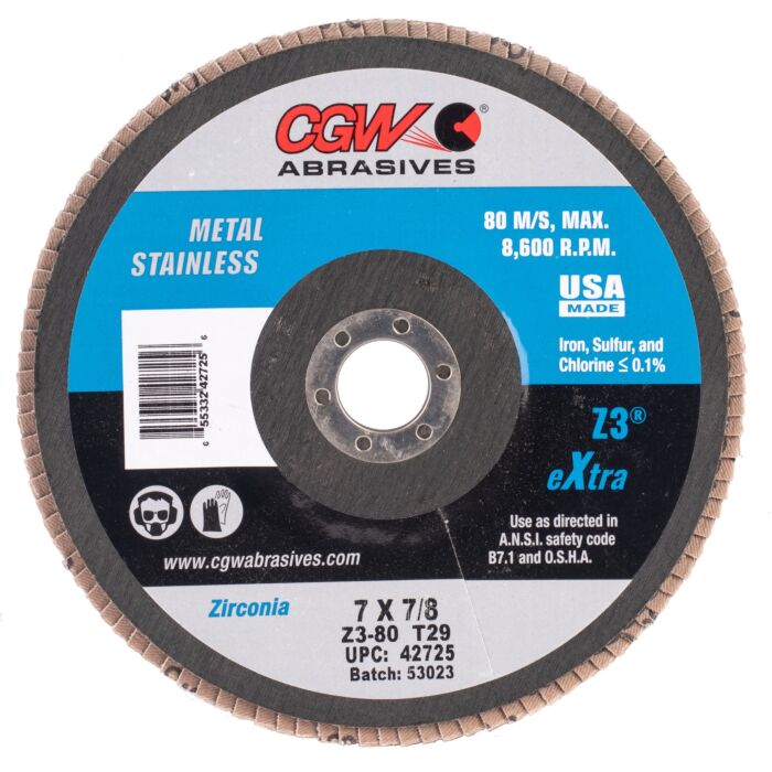 CGW 7 in 7/8 in Type 29/Conical Flap Disc