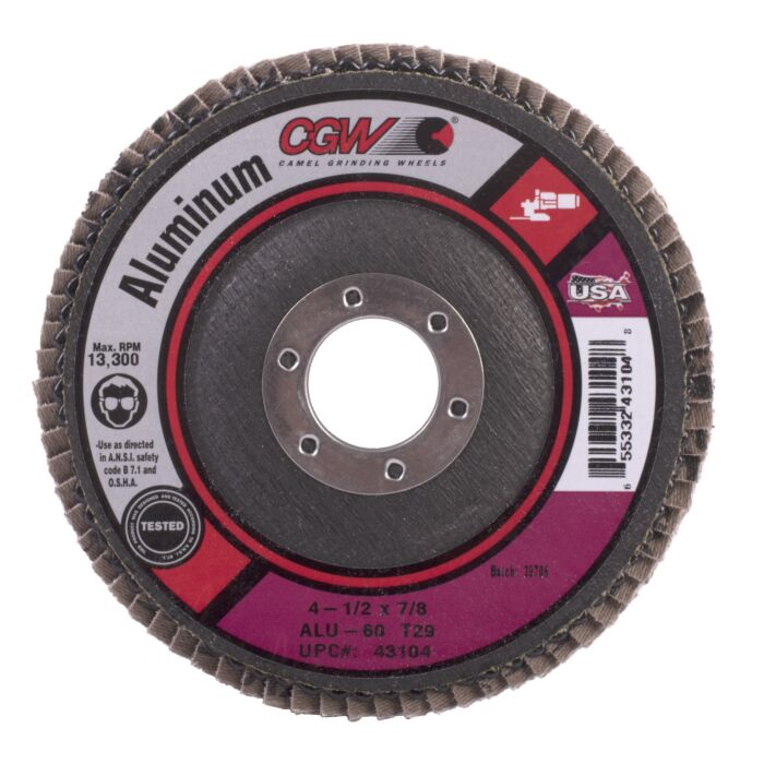 CGW 4-1/2 in 7/8 in Type 29/Conical Flap Disc