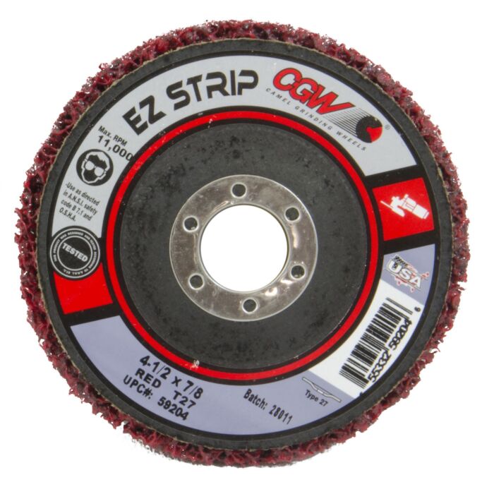 CGW Ez Strip Wheel 4-1/2 in x 7/8 in Red