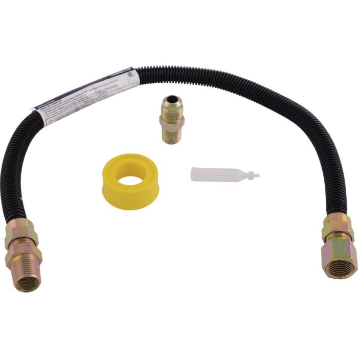 EASTMAN Black-Coated SS Gas Log Installation Kit - 1/2 in. OD x 24 in.
