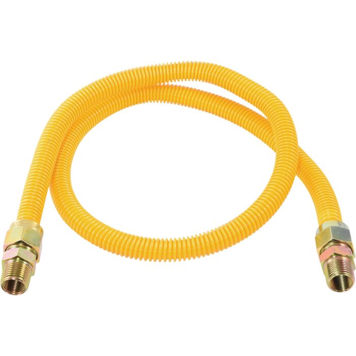 EASTMAN Coated SS Gas Connector (MxM) 5/8 in. OD x 48 in.