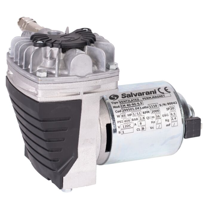 Salvarani 12V 40 PSI 1.27cfm CM40-90-6 Air Compressor