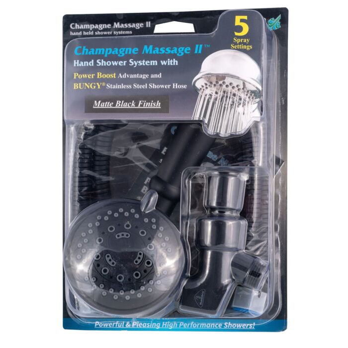 Whedon Products Showerhead Handheld 5 Way Black