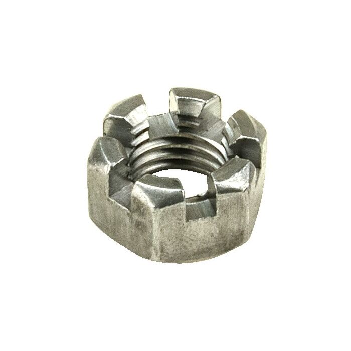 Slotted Finished Hex Nut, Coarse Thread, 3/4"-10, Zinc Coated CR+3