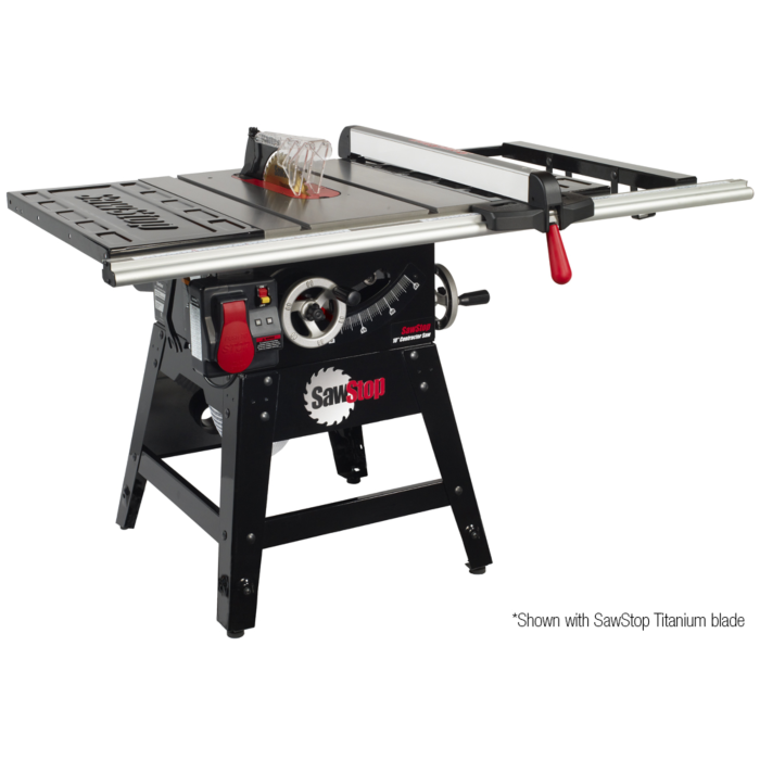 SawStop ASSEMBLY: 1.75HP Contractor Saw with 30” aluminum extrusion fence & rail kit