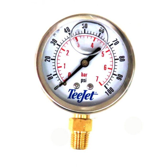 TeeJet 100 psi Pressure Rating 2 1/2 in Gauge