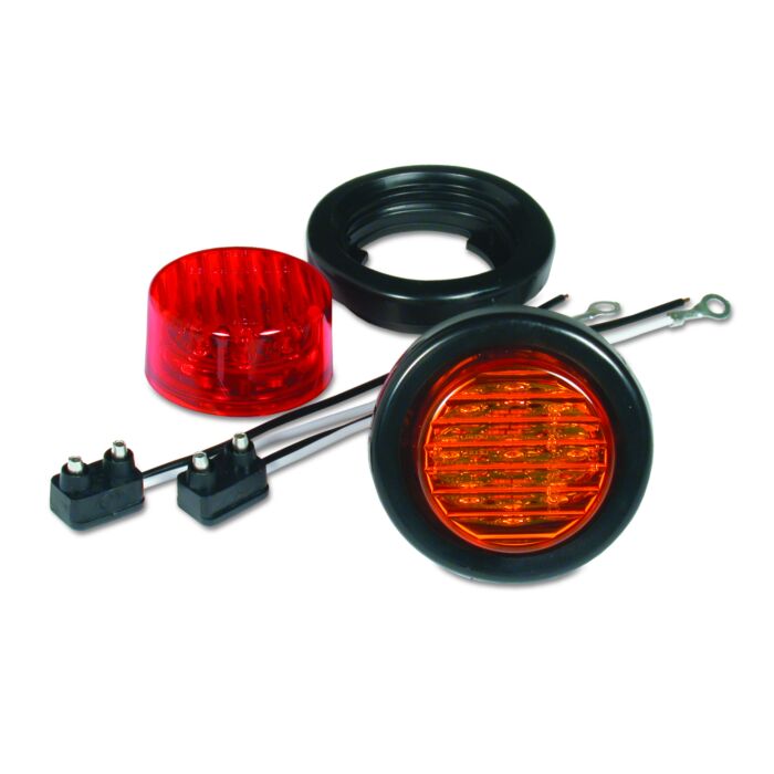 2 in Amber LED Round LED Marker Light
