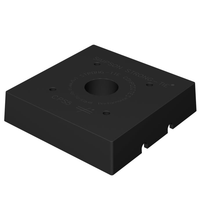 Simpson Strong-Tie Composite-Plastic Standoff Post Base for 5x5