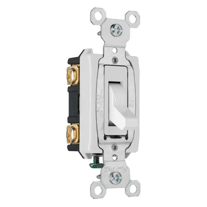 Pass & Seymour Hard Use Grade Switch (White) 20A, 120/277V