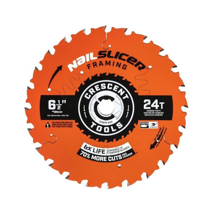 CRESCENT® Apex® NailSlicer™ 6-1/2 in Carbide Tipped Circular Saw Blade