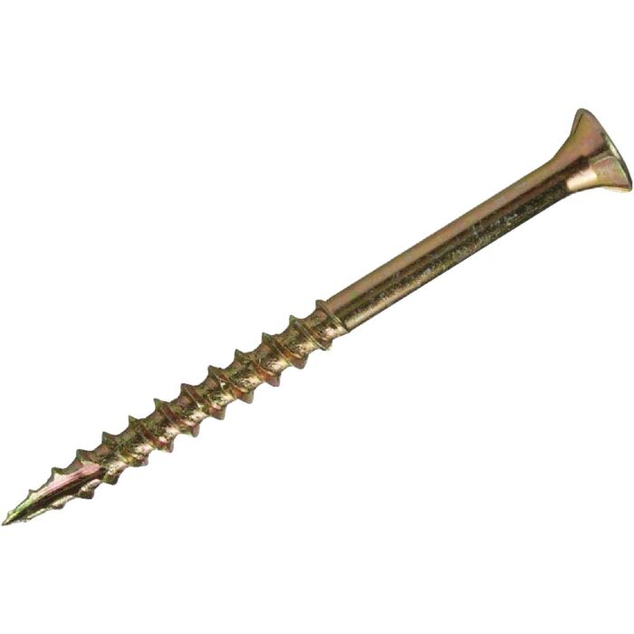 Grip-Rite Do it Best #8 x 1-5/8 In. Star Drive Flat Head Gold Construction Wood Screw (798 Ct., 5 Lb.)