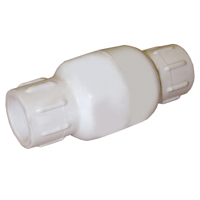 Jones Stephens 1" Inline PVC Check Valve, Threaded Ends