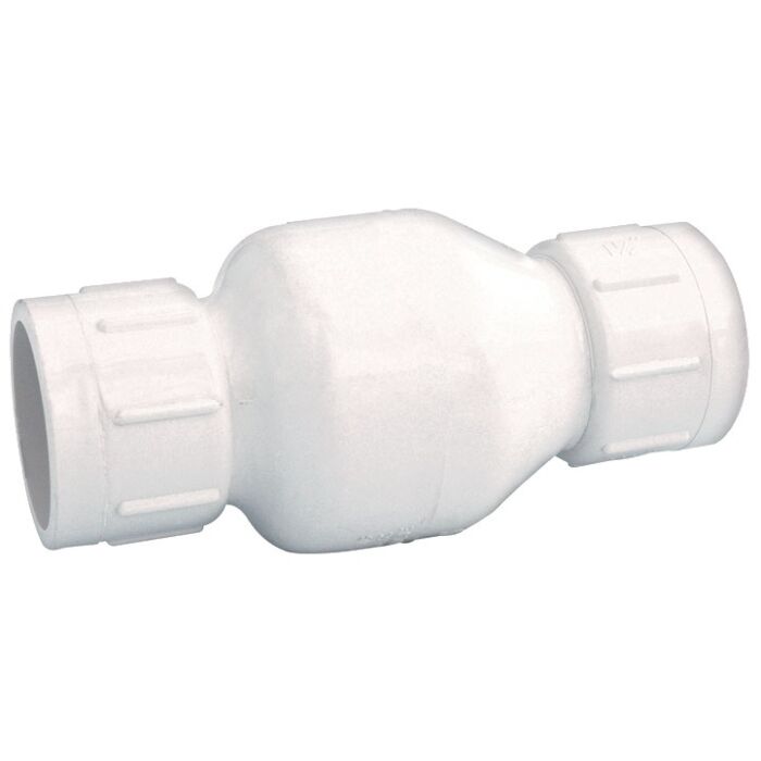 Jones Stephens 1" Inline PVC Check Valve, Threaded Ends
