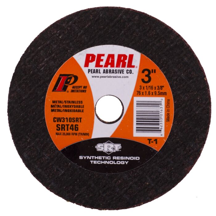 Pearl Abrasives 3 x 1/16 x 3/8 SRT™ Small Diameter Cut-Off Wheels, SRT46