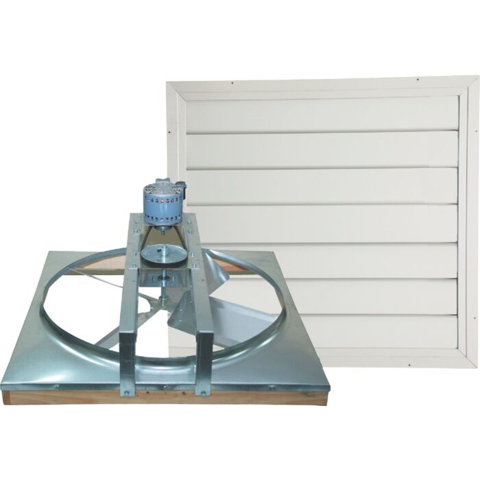 Ventamatic 2-Speed Belt Drive Whole House Fan w/ Shutter (White) 30 in.