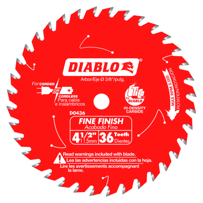 Diablo Tools 4-1/2 in. 36 Tooth Fine Finish Saw Blade