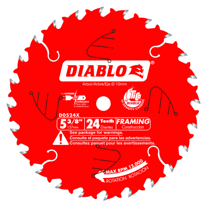 Diablo Tools 5-3/8 in. x 24 Tooth Framing Trim Saw Blade