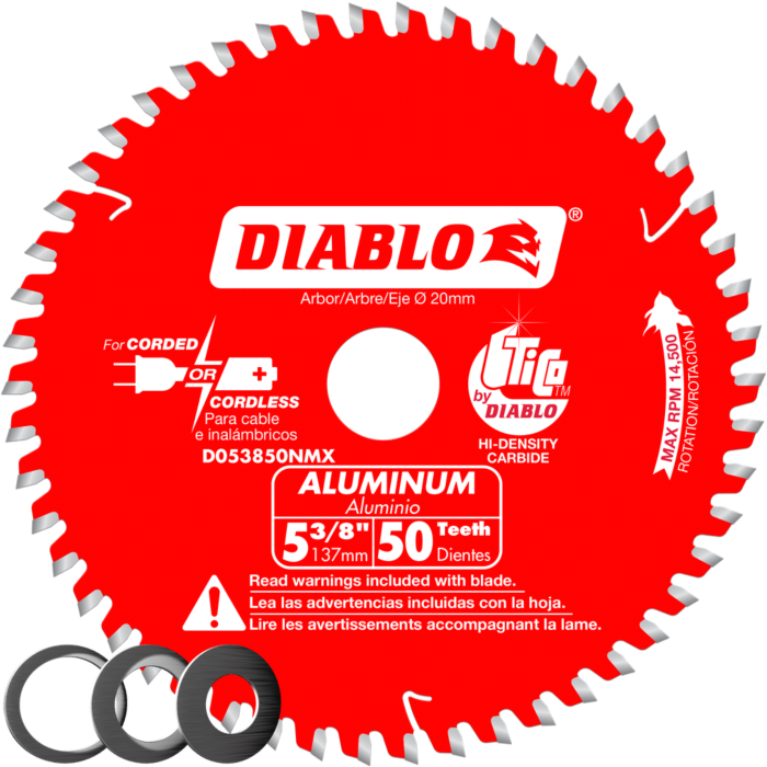 Diablo Tools 5-3/8 in. x 50 Tooth Aluminum Cutting Saw Blade