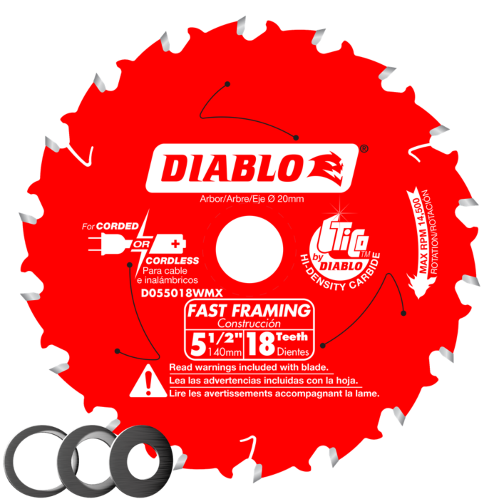 Diablo Tools 5-1/2 in. x 18 Tooth Fast Framing Saw Blade