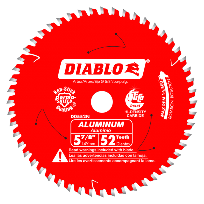 Diablo Tools 5-7/8 in. x 52 Tooth Medium Aluminum Cutting Saw Blade