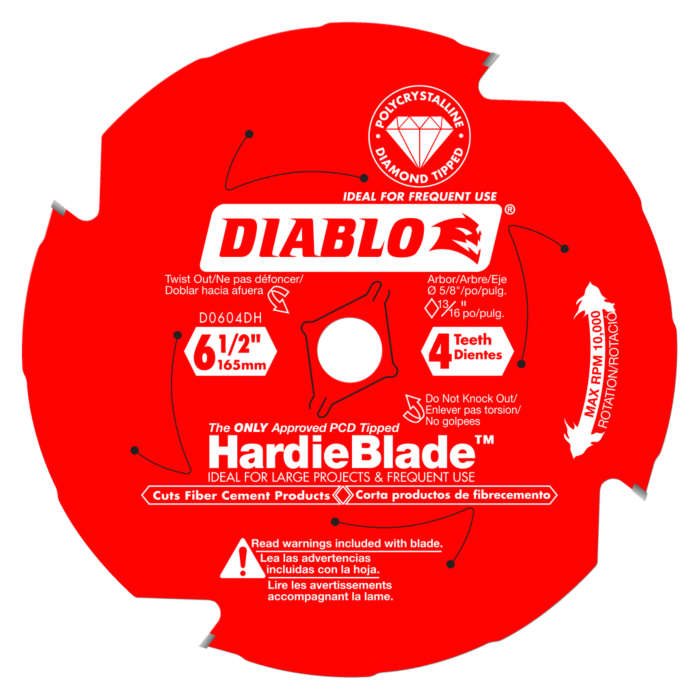 Diablo Tools 6-1/2 in. x 4 Tooth (PCD) Fiber Cement HardieBlade