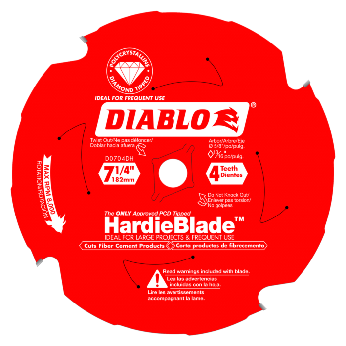 Diablo Tools 7-1/4 in. x 4 Tooth (PCD) Fiber Cement HardieBlade