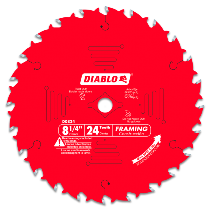 Diablo Tools 8-1/4 in. x 24 Tooth Framing Saw Blade