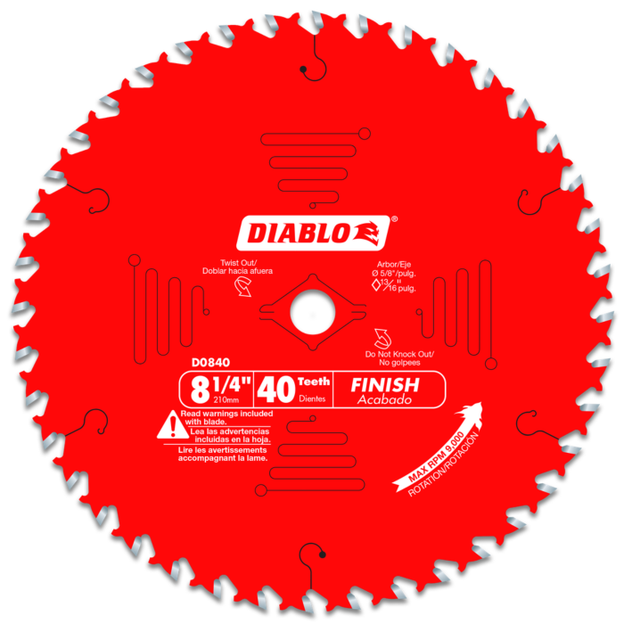 Diablo Tools 8-1/4 in. x 40 Tooth Finishing Saw Blade