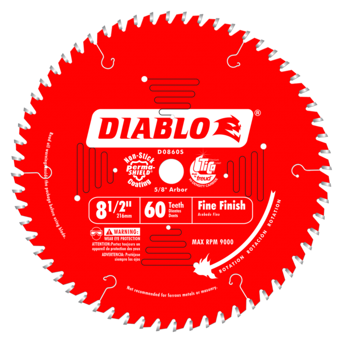 Diablo Tools 8-1/2 in. x 60 Tooth Fine Finish Saw Blade